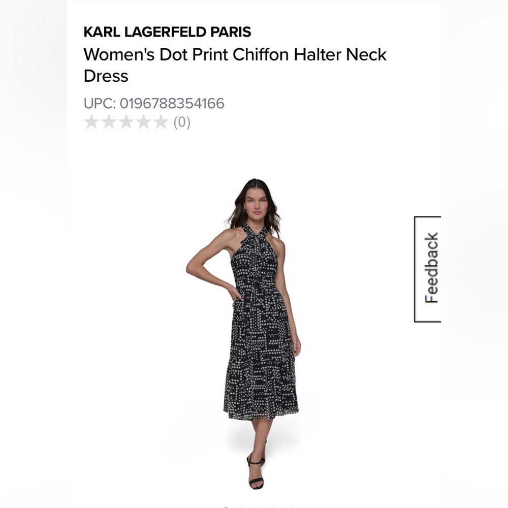 Karl Lagerfeld Monochrome Dot Midi Dress